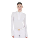 Equestro Women's Slim Fit Competition Polo Shirt With Mesh Inserts