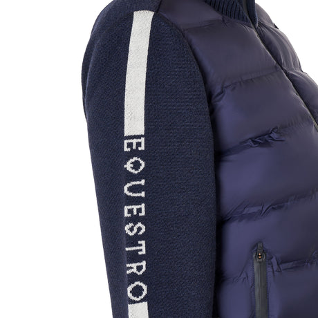 Women's jacket in nylon and knit with zip