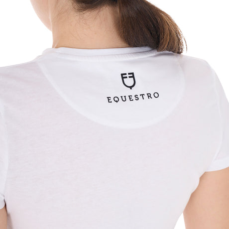 Equestro Women's Head In The Clouds Cotton T-Shirt #colour_white