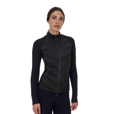 WOMEN'S RIDERTECHNOLOGY FULL ZIP HIBRYD NYLON+KNIT QUILTED JACKET