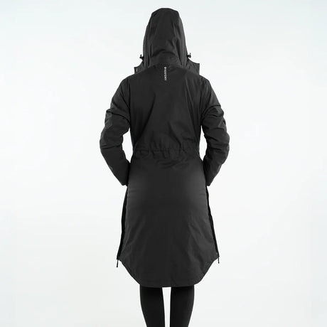 EQUIDRY Women's Bronte Riding Coat with Removable Hood #colour_black