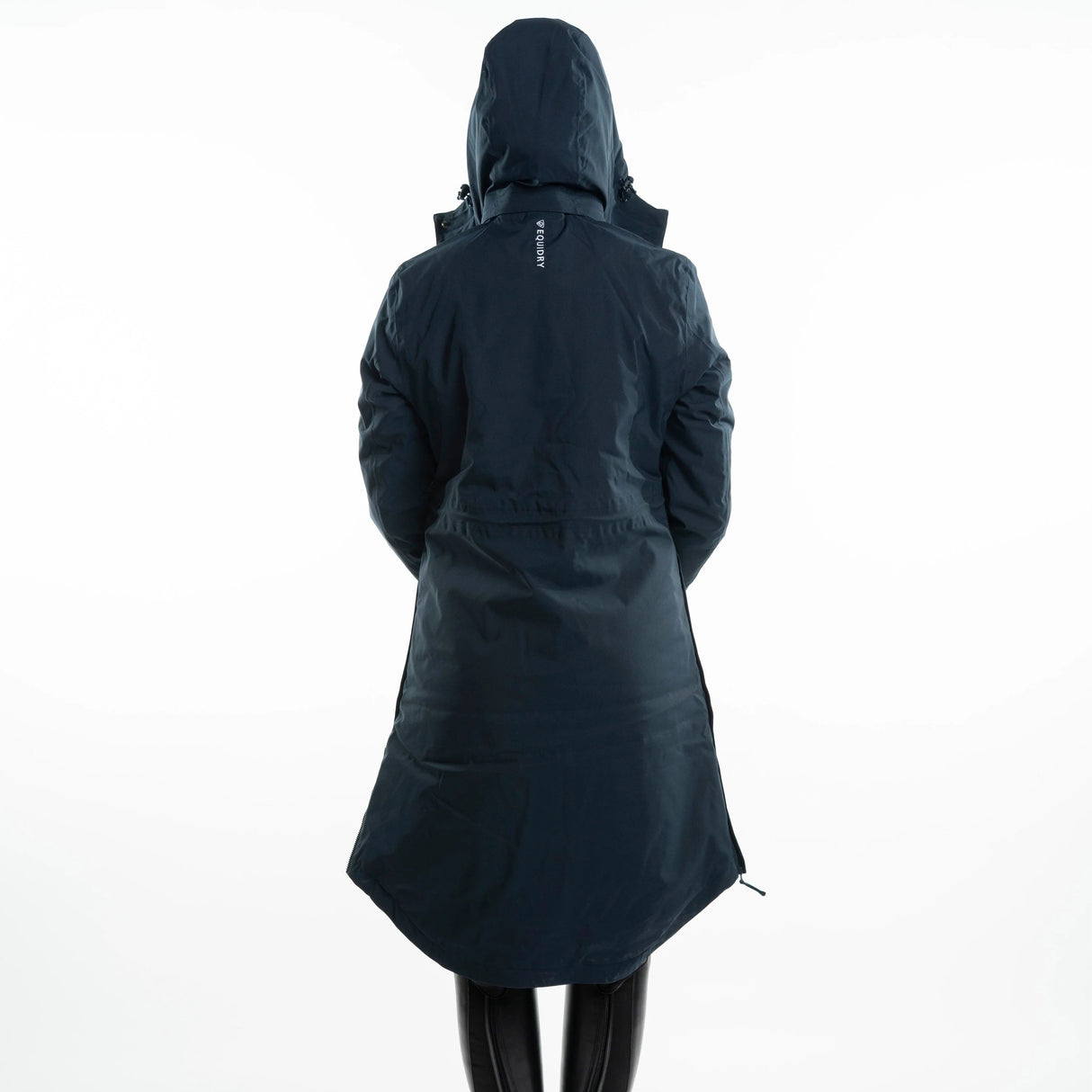 EQUIDRY Women's Bronte Riding Coat with Removable Hood #colour_navy