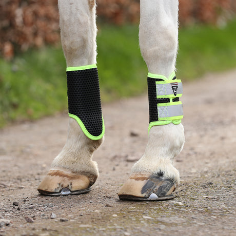 Equilibrium Tri Zone Brushing Boots #colour_black-fluorescent-yellow