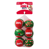 KONG Holiday SqueakAir Balls Pack of 6