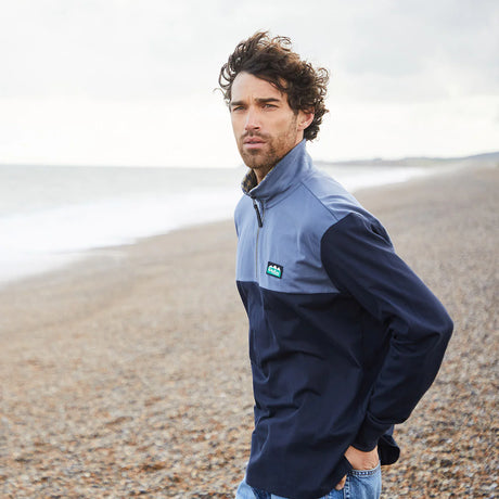 Ridgeline Mens Salthouse Zip Top #colour_navy-multi