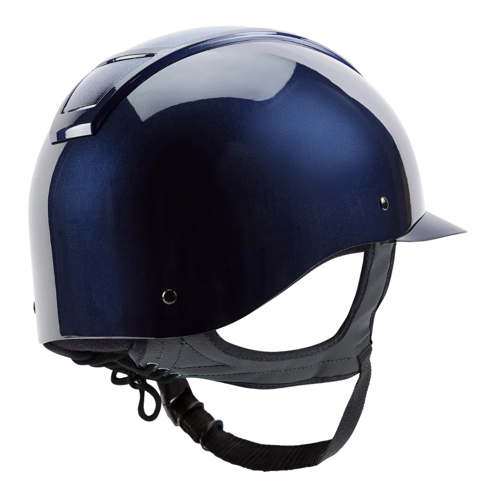 Champion Insight Glitter Oval Standard Peak Riding Hat #colour_metallic-navy-sparkle-navy
