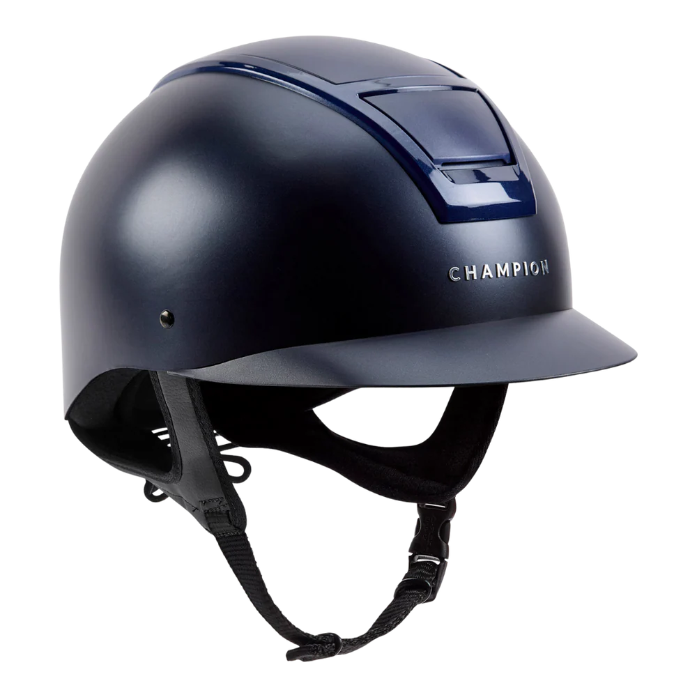 Champion Insight Oval Standard Peak Riding Hat #colour_matt-navy