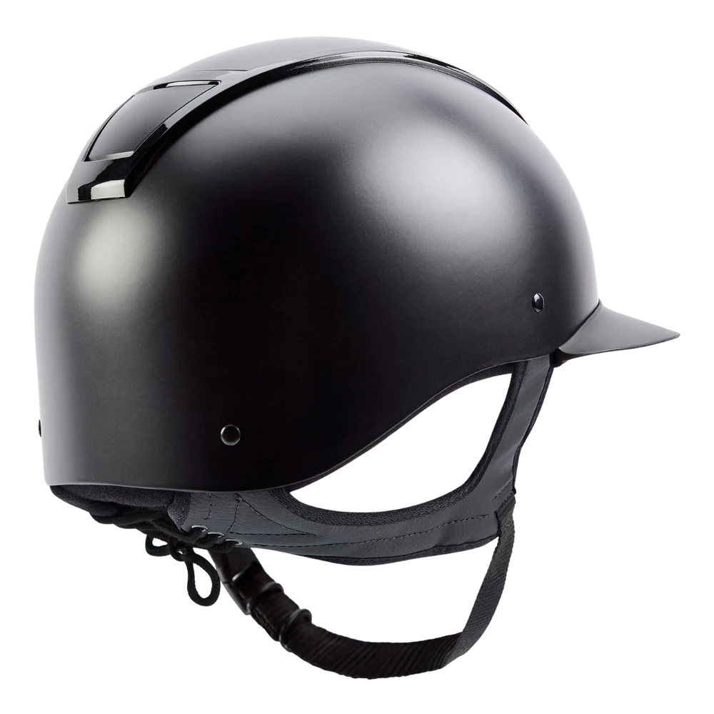Champion Insight Round Wide Peak Riding Hat #colour_matt-black