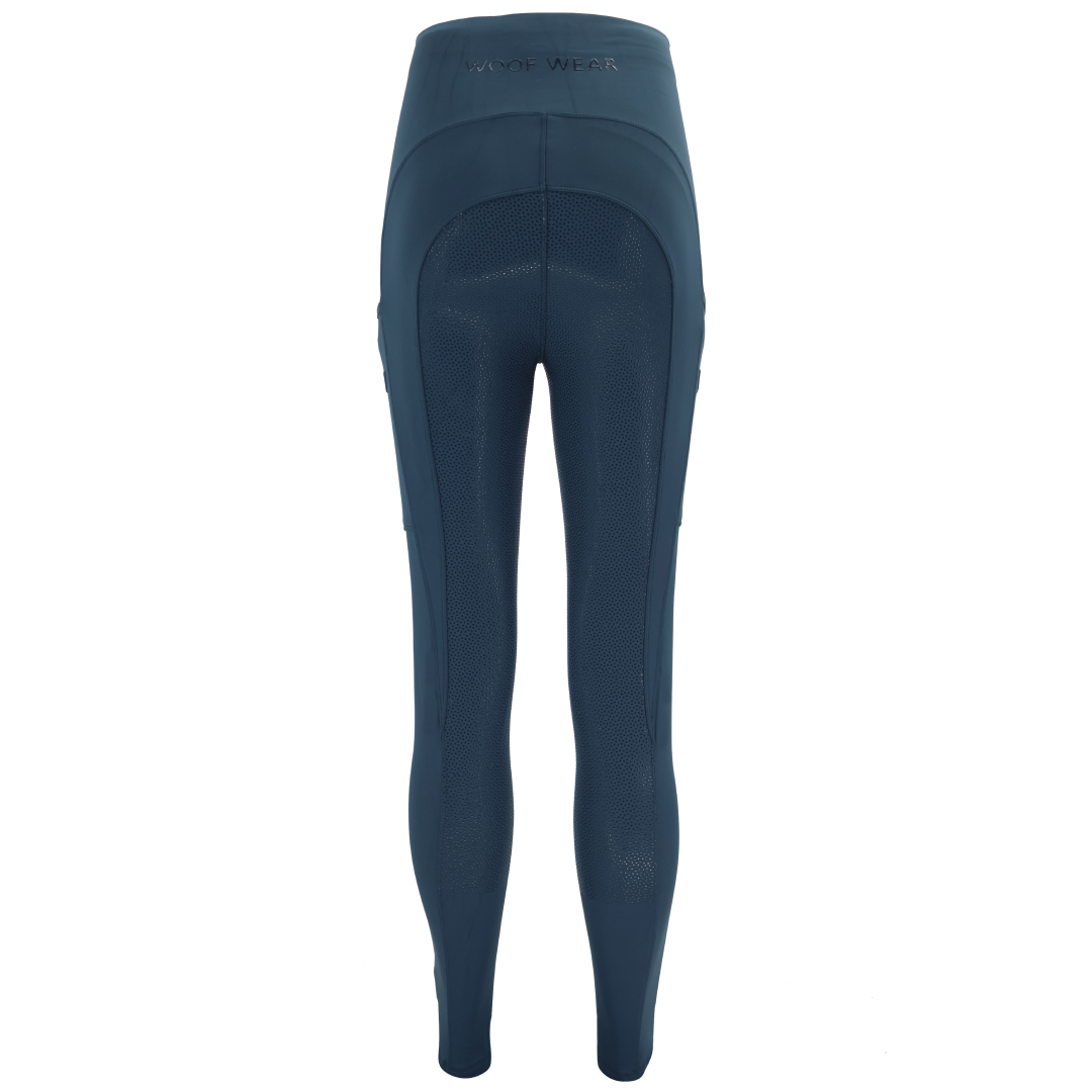 Woof Wear Ladies Full Seat Riding Tights #colour_petrol-blue