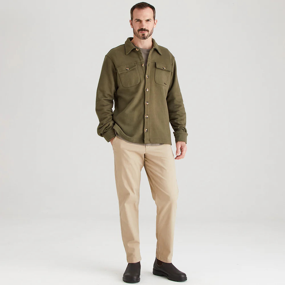 Ridgeline Mens Burnham Work Shirt #colour_ivy-green