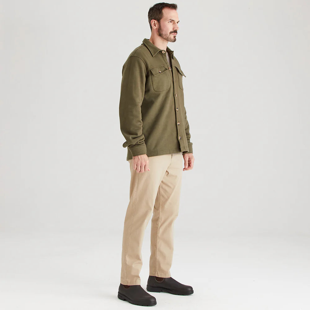 Ridgeline Mens Burnham Work Shirt #colour_ivy-green