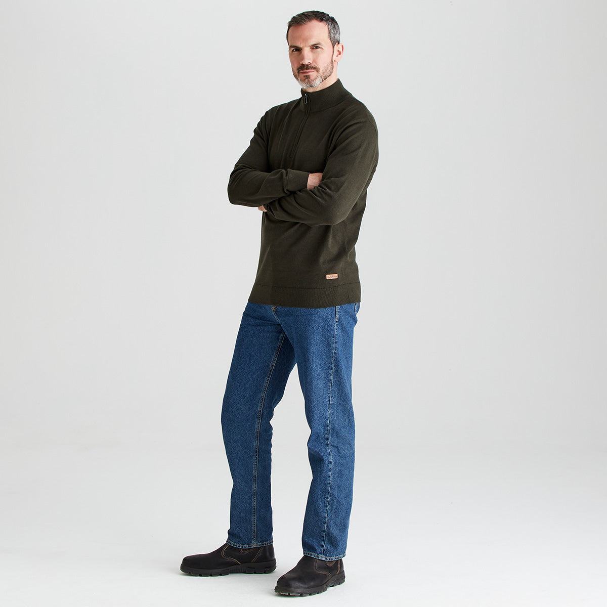 Men's Hartland 1/4 Zip Knit - Deep Forest