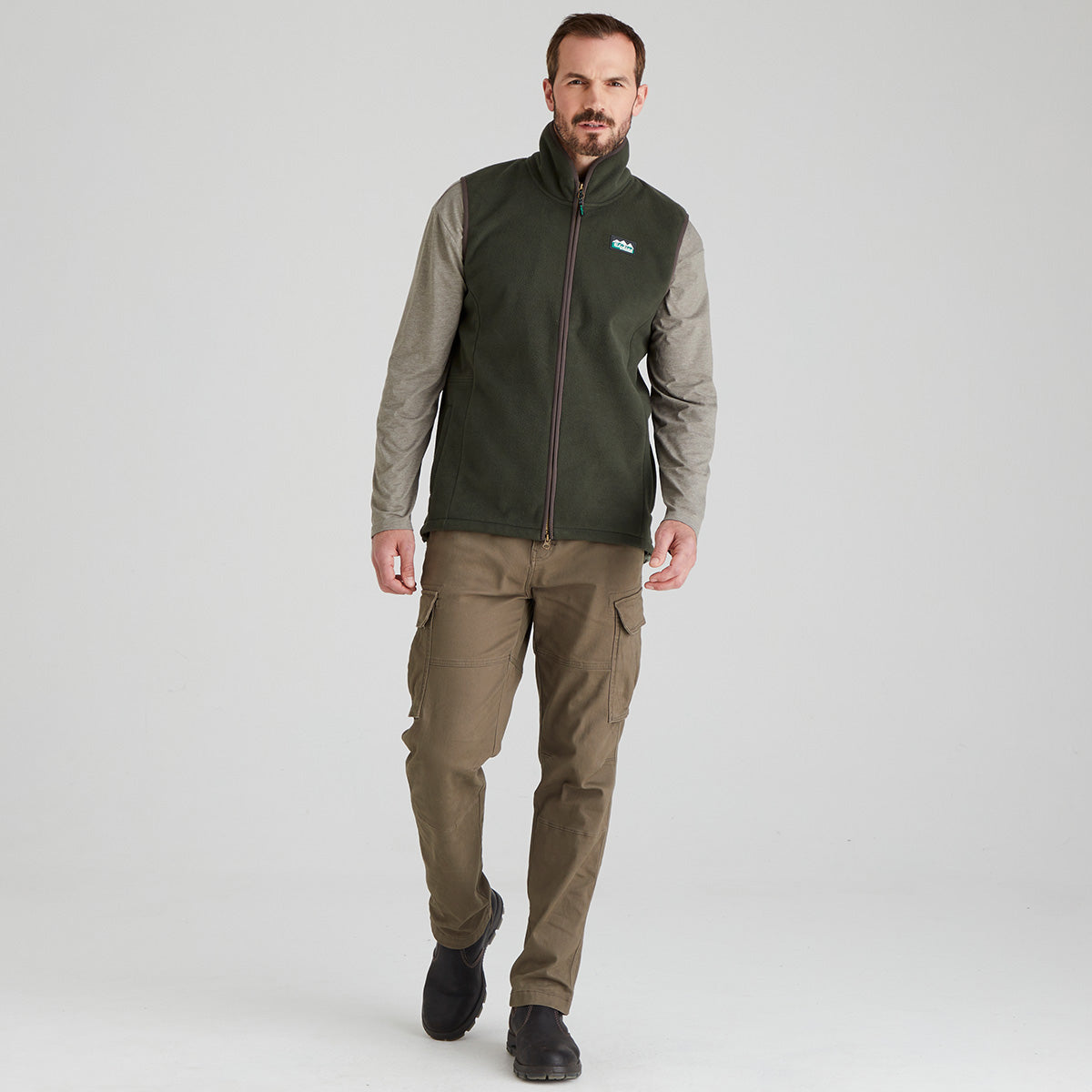 Ridgeline Mens Kodiak Gilet #colour_deep-forest