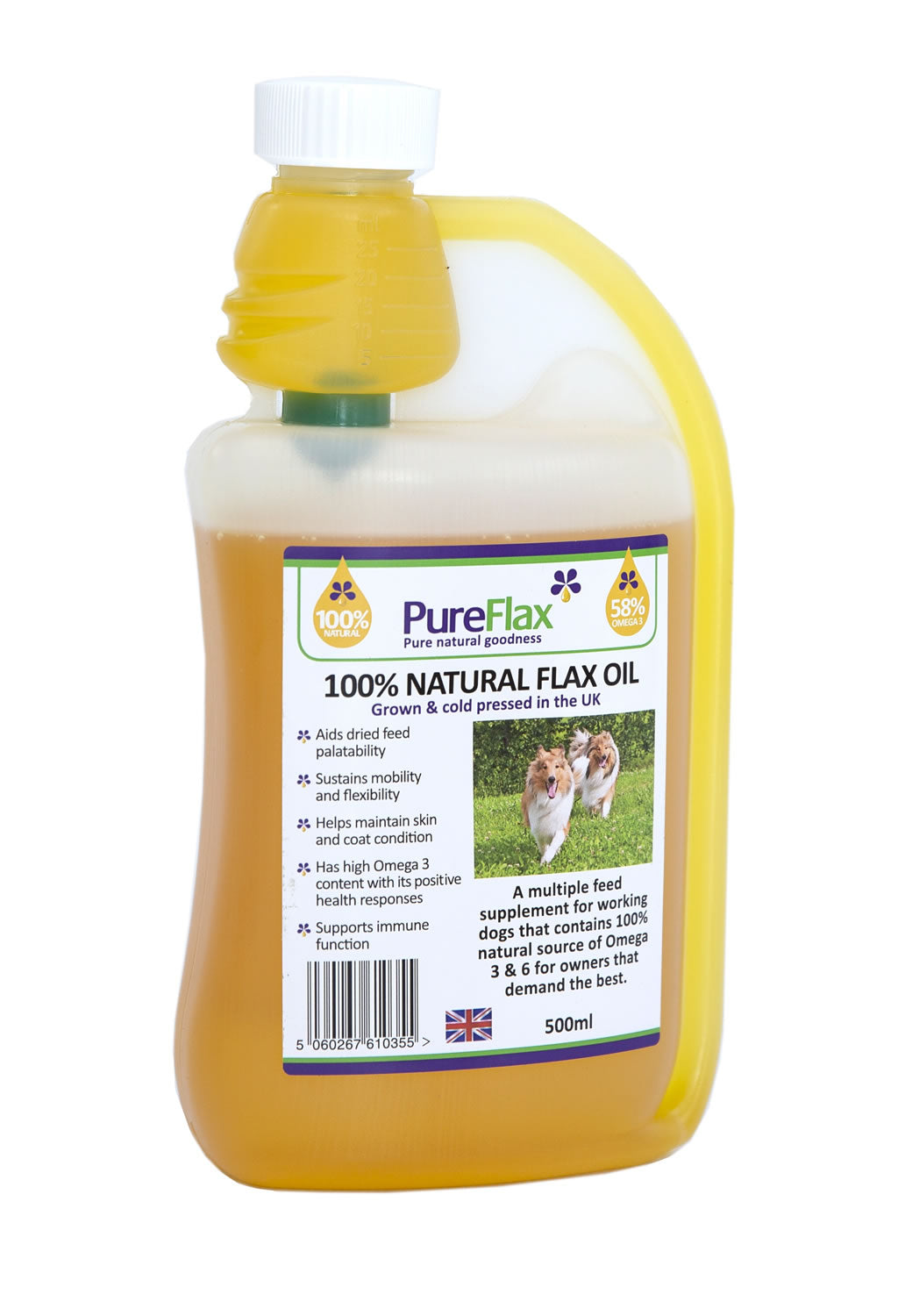 Pureflax Natural Flax Oil for Dogs