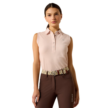 Ariat Women's Prix 3.0 Sleeveless Polo #colour_sepia-rose
