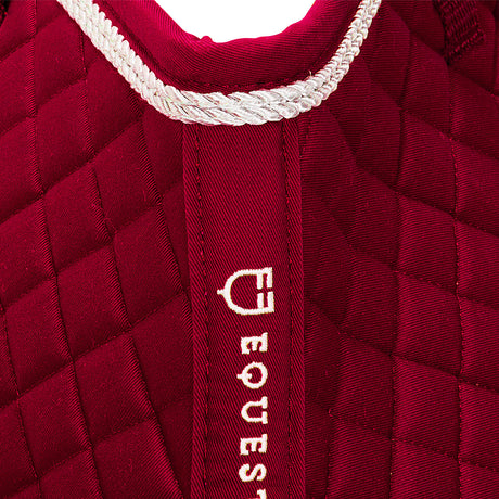 Equestro Shaped Jumping Saddle Pad In Cotton #colour_red