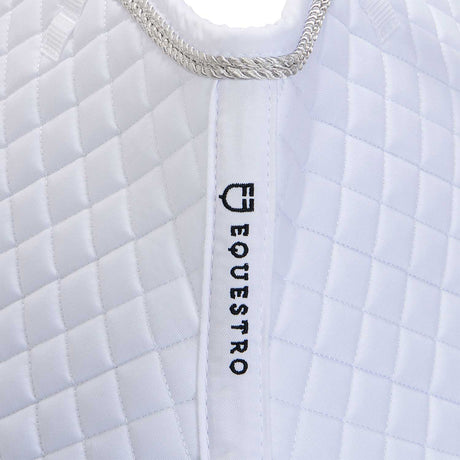 Equestro Shaped Jumping Saddle Pad In Cotton #colour_white