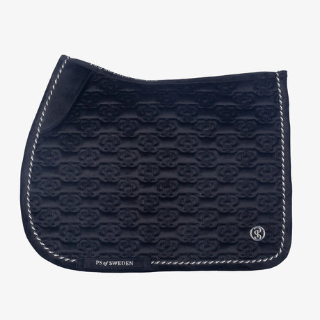 PS of Sweden Velvet Monogram Jump Saddle Pad #colour_black