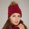 Toggi Thornton Knitted Bobble Hat #colour_pomegranate
