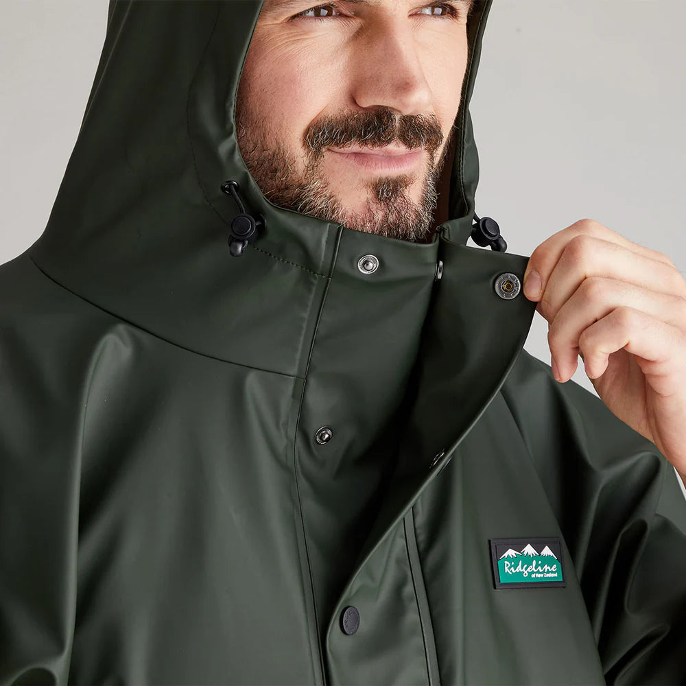 Ridgeline Unisex Poncho #colour_deep-forest