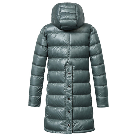 Covalliero Quilted Long Coat #colour_jade-green