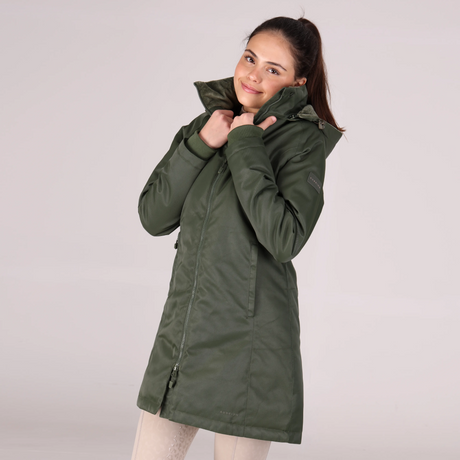 Shires Aubrion Ladies Halcyon Waterproof Coat #colour_green