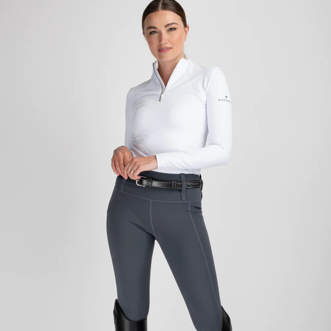 Mochara Full Seat Pull On Breeches #colour_charcoal-grey