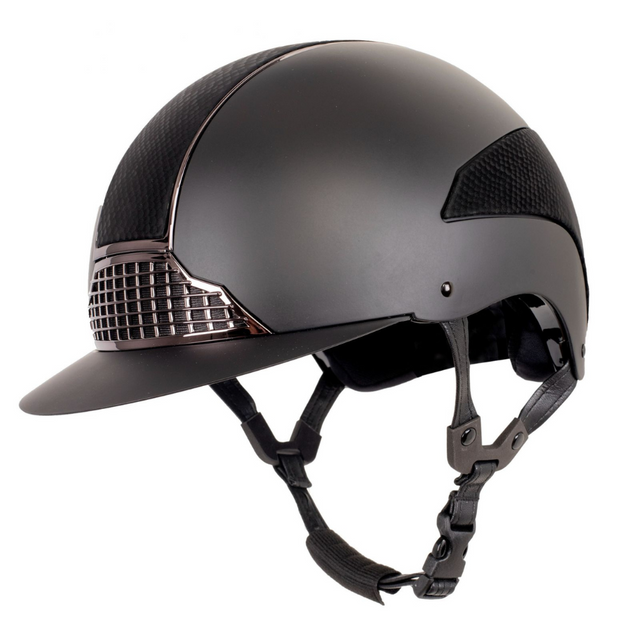 Gatehouse Oxer Large Peak Riding Hat #colour_black