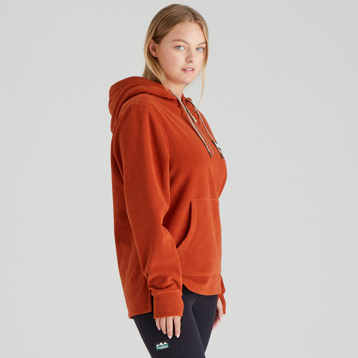 Ridgeline Womens Ballistic Long Sleeved Fleece Hoodie #colour_russet