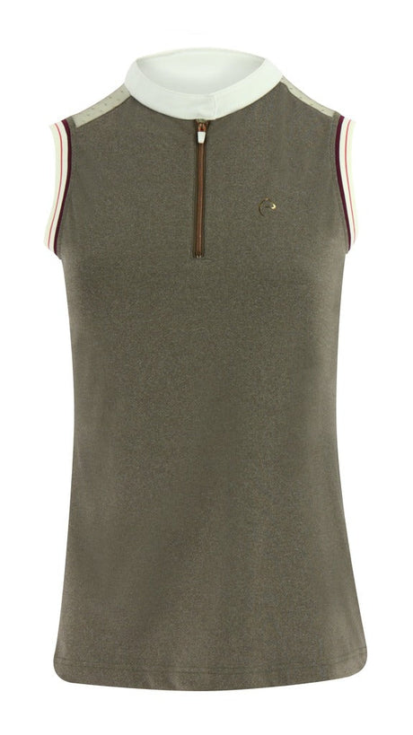 Equitheme Smoff Sleeveless Ladies Polo Shirt #colour_iron-grey