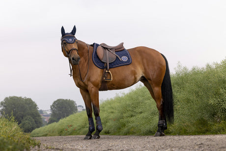 Equitheme Skolstart Saddle Cloth #colour_navy