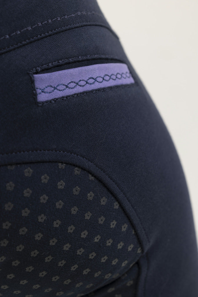 Equitheme Kylie Ladies Silicone Full Seat Breeches #colour_navy