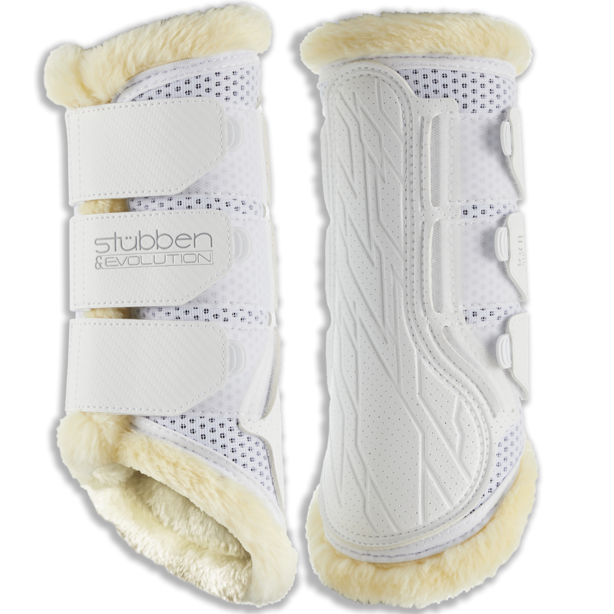 Stubben Airflow Fleece Lined Brushing Boots #colour_white