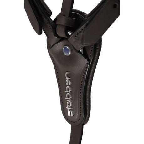 Stubben Pro-Jump Breastplate Open Martingale Fork #colour_black