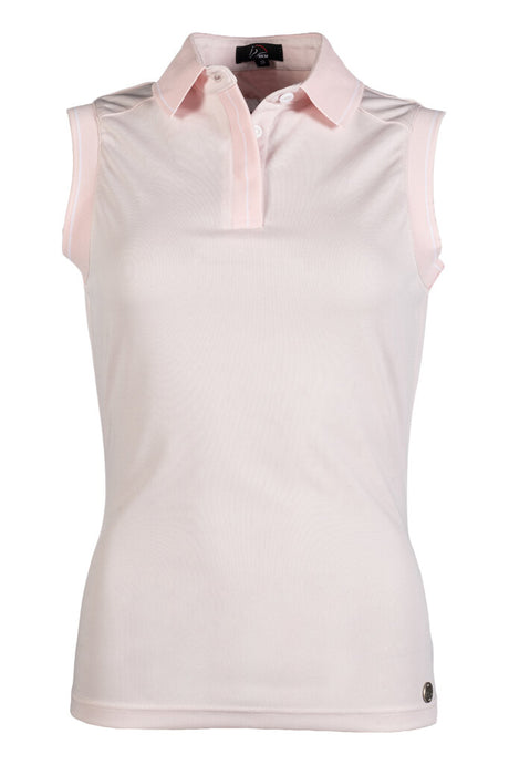 HKM Sleeveless Polo Shirt -Catherine #colour_light-rose