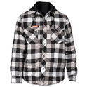 Hard Yakka Quilted Flannel Shacket #colour_grey