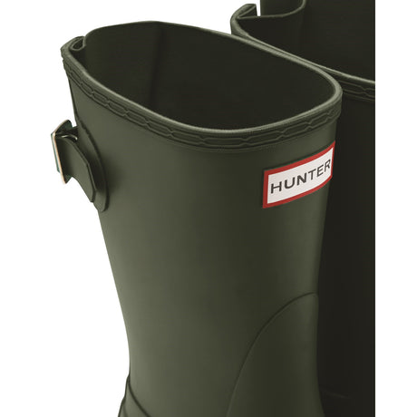 Hunter Original Women's Short Back Adjustable Wellington Boots #colour_green