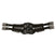 Stubben Equi-Soft® Short Saddle Girth with Cover - Ebony #colour_vachette-leather-black