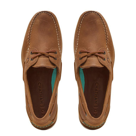 Chatham Deck II G2 Premium Leather Boat Shoes #colour_walnut