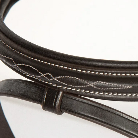 Shires Avignon Padded Raised Flash Noseband #colour_havana