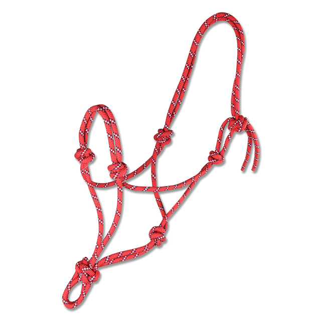 Waldhausen Knotted Halter #colour_red-dark-blue