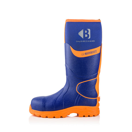 Buckbootz BBZ8000 High Visibility Neoprene/Rubber Safety Wellington Boot