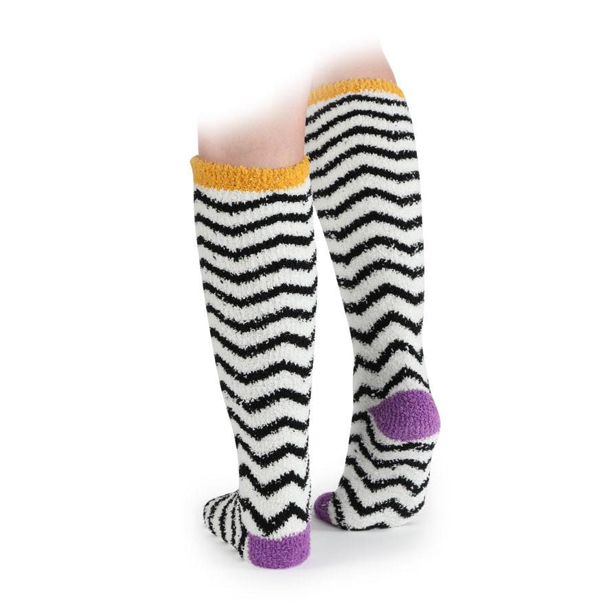Shires Childrens Fluffy Socks - Twin Pack #colour_zig-zag-star