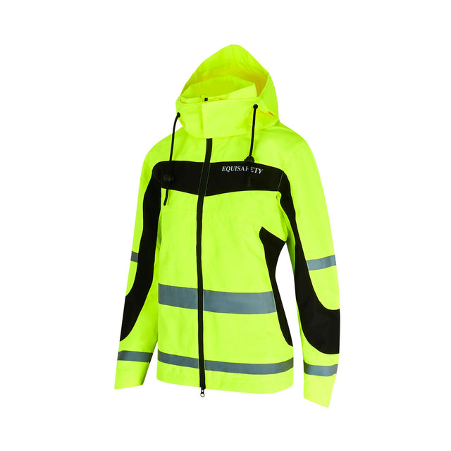 Equisafety Hi-Vis Lightweight Waterproof Jacket #colour_yellow