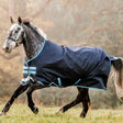 Horseware Ireland Amigo Bravo 12 Original 100g Turnout Rug #colour_navy-turquoise-aqua-blue