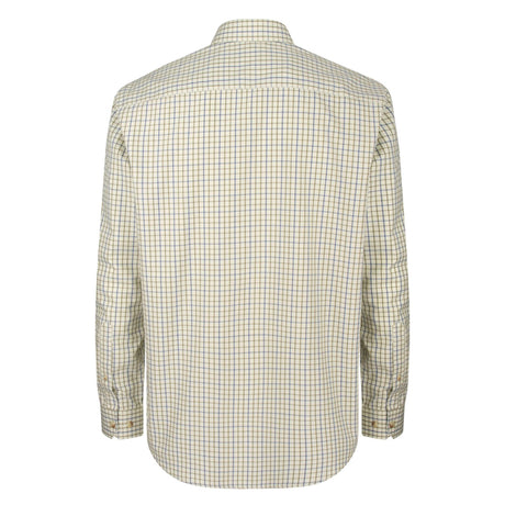 Hoggs of Fife Inverness Men's Cotton Tattersall Shirt #colour_navy-olive