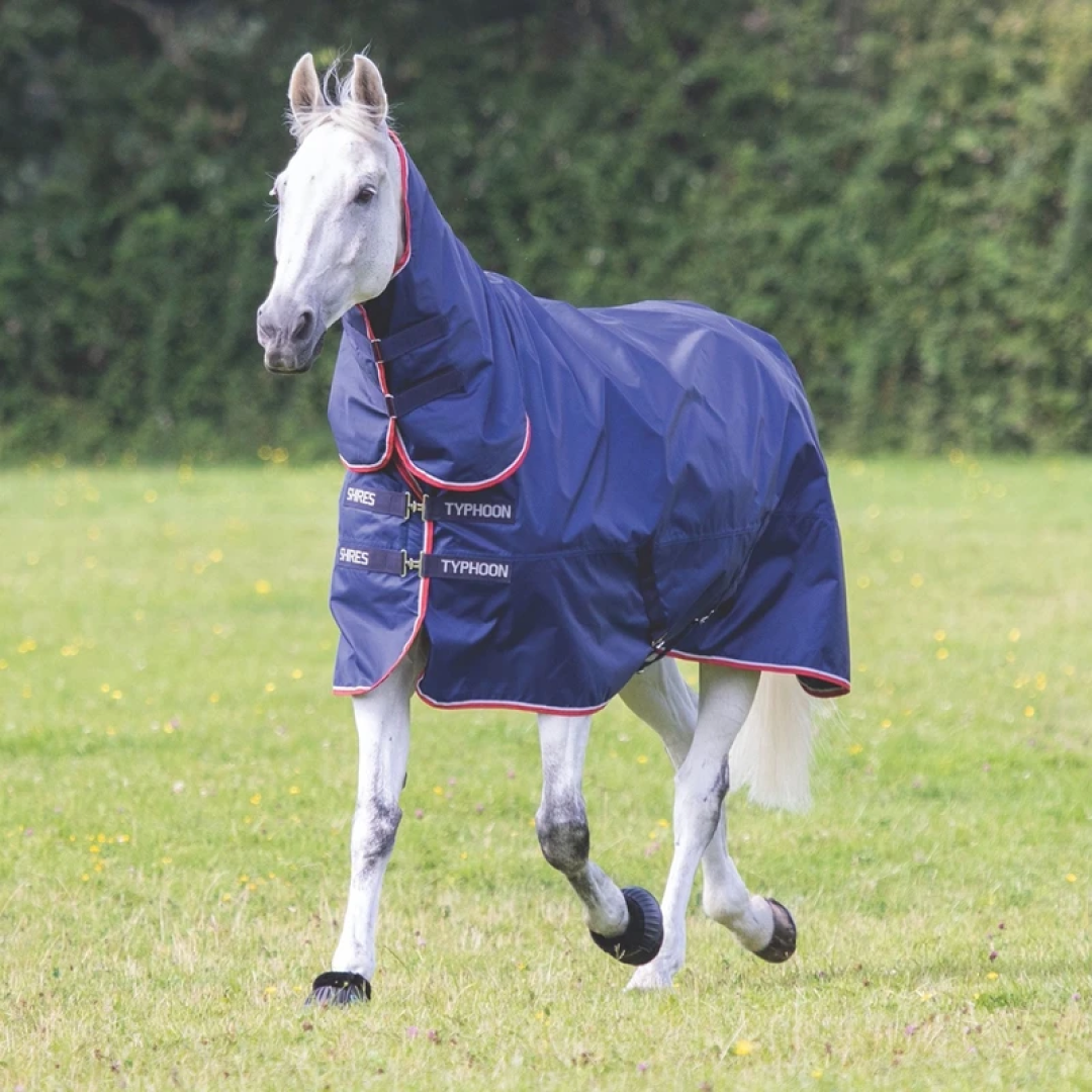 Shires Typhoon 100g Combo Turnout Rug #colour_navy