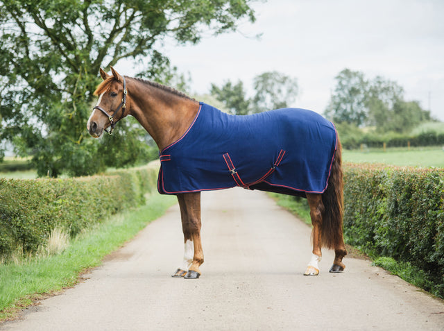 Mackey Equisential Fleece Cooler #navy-red-navy