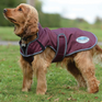 Weatherbeeta Comfitec Windbreaker Free Parka Deluxe Dog Coat #colour_maroon-grey-white
