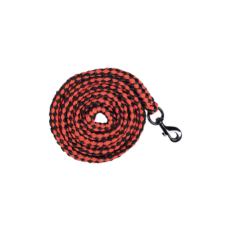 HKM Savona Style Lead Rope With Snap Hook #colour_red-black